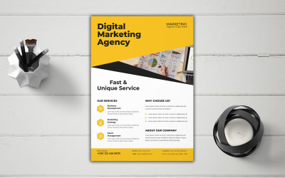 Moderne Flyer-Vorlagen für digitale Marketingagenturen