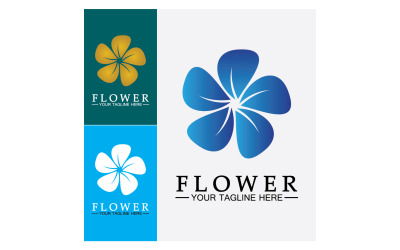 Blumenschönheit, farbenfrohe Symbol-Logo-Vorlage, Version 35
