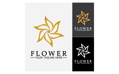 Flower beauty colorful icon logo template version 29