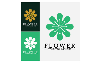Flower beauty colorful icon logo template version 33