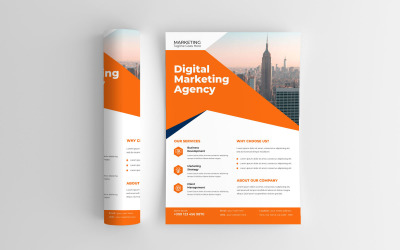 Flyer voor digitale marketingbureaus voor professionele afdrukservices