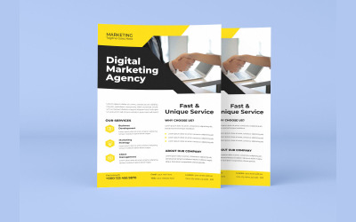 Flyer-Vorlage für Firmen-Retreats einer digitalen Marketingagentur