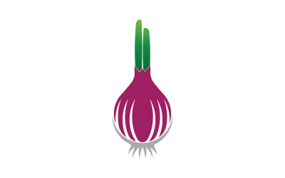 Hagyma zöldség ikon logó vektor 7-es verzió