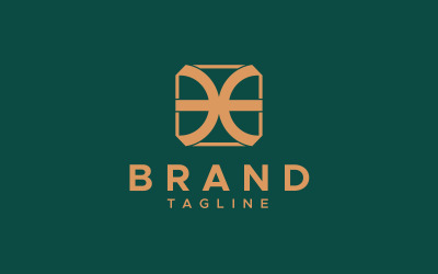 Modello di design elegante logo lettera EE