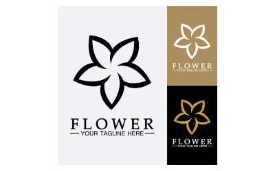 Plantilla de logotipo de icono colorido de belleza de flores versión 32