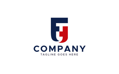 Modello di design minimale del logo Ft letter