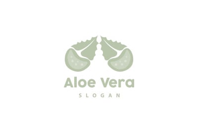 Aloe Vera Logo gyógynövény VectorV26