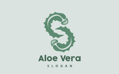 Aloe Vera Logo Gyógynövény VectorV28