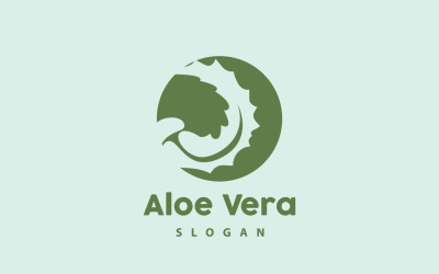 Aloe Vera Logo Kräuterpflanze VectorV12