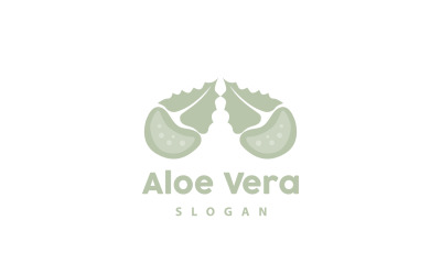 Aloe Vera Logo Kräuterpflanze VectorV26