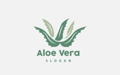 Aloe Vera Logo Kräuterpflanze VectorV27