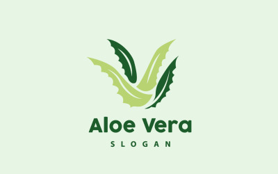 Aloe Vera Logo Kräuterpflanze VectorV3