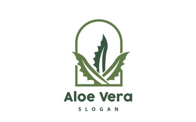 Aloe Vera Logo pianta erboristica VectorV21