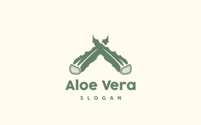 Aloe Vera Logo pianta erboristica VectorV24