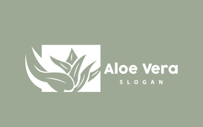 Aloe Vera Logo Plante à base de plantes VectorV23