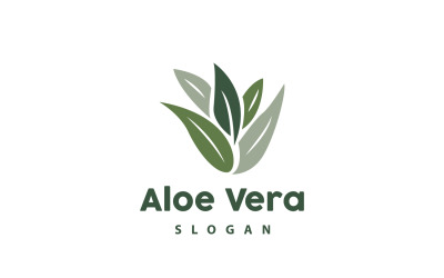 Aloe Vera Logo Plante à base de plantes VectorV6