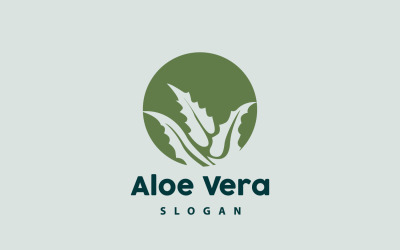 Aloe Vera Logo Plante à base de plantes VectorV9
