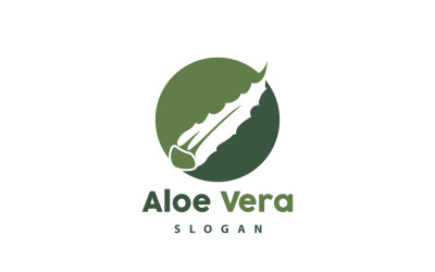Aloe Vera logotyp örtväxt vektorV16