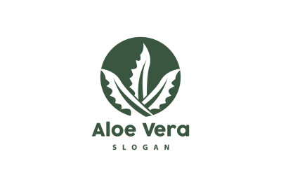 Aloe Vera-logotyp örtväxtvektorV13