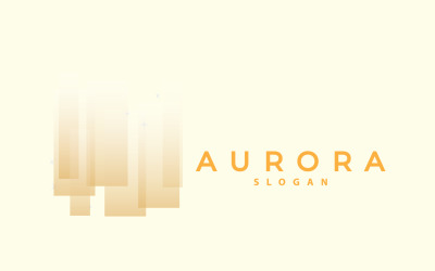 Aurora Işık Dalgası Gökyüzü Görünümü Logo Versiyon6