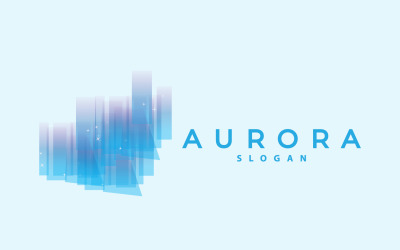 Aurora Işık Dalgası Gökyüzü Görünümü Logo Versiyon9