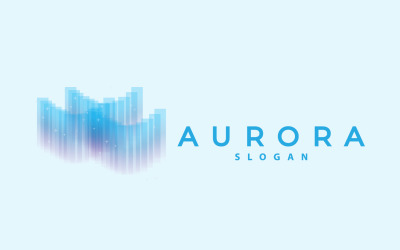 Aurora Light Wave Sky View Logo Versión 3
