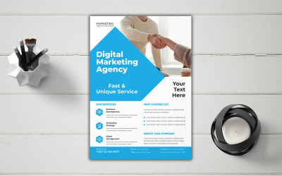 Design moderno de folheto de marketing corporativo