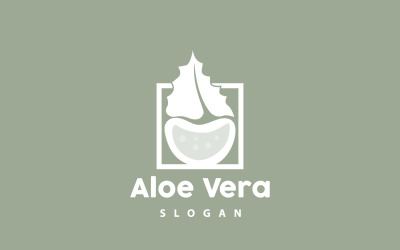 Logo Aloe Vera Roślina Ziołowa VectorV18
