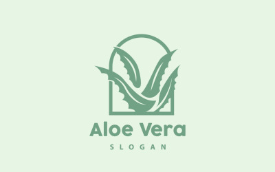 Logo Aloe Vera Roślina Ziołowa VectorV19