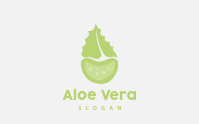 Logo Aloe Vera Roślina Ziołowa VectorV2