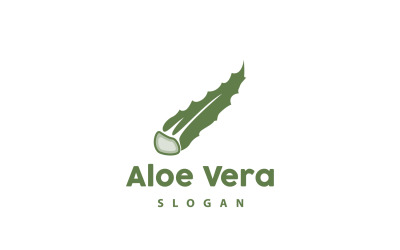 Logo Aloe Vera Roślina Ziołowa VectorV8