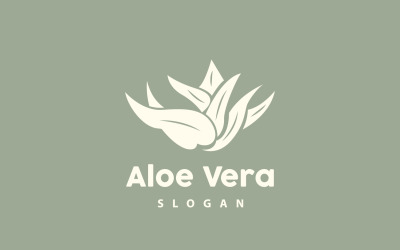 Logotipo de Aloe Vera planta de ervas VectorV7