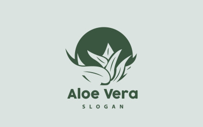 Logotipo De Aloe Vera Planta Herbal VectorV15