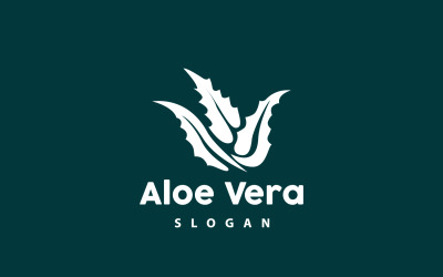 Logotipo de aloe vera planta herbaria VectorV1