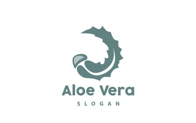 Logotipo de aloe vera planta herbaria VectorV4