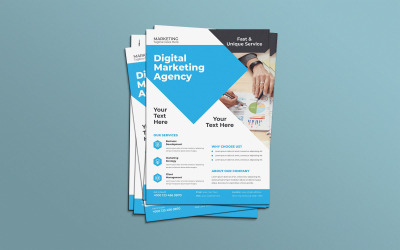 Flyer zur kreativen Geschäftsförderung einer modernen Agentur für digitales Marketing