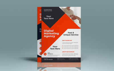 Folheto de marketing de campanha de marketing digital moderno