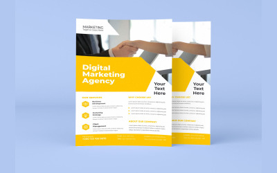 Folheto do programa de bem-estar corporativo da agência de marketing digital moderna
