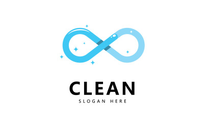 Limpe e lave símbolos criativos empresa de serviços de limpeza design gráfico V3