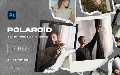 Marcos de fotos rotos Polaroid