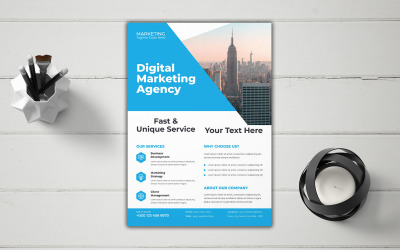Moderne digitale marketingbureau Marketingbureau Services Flyer