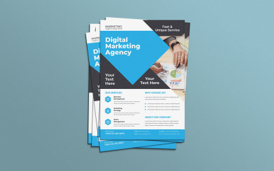 Modernes Flyer-Design für professionelle Dienstleistungen einer Digitalmarketingagentur