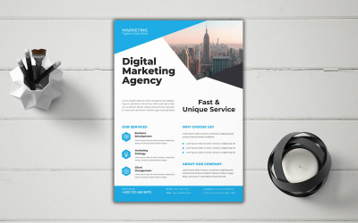 Moderní digitální marketingová agentura Realitní agentura Flyer Design