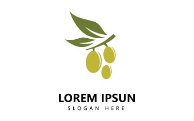 Olive logo icon and olive oil logo template vector  V7