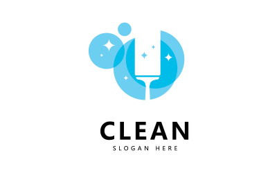 Yaratıcı sembolleri temizleyin ve yıkayın şirket temizlik hizmetleri grafik tasarımı V4