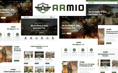 Armio - HTML5-sjabloon van de militaire afdeling