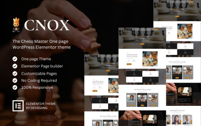 Cnox - 国际象棋大师 WordPress Elementor 主题