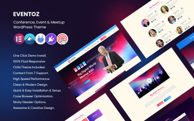 Eventoz — тема WordPress для конференций, мероприятий и встреч.