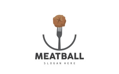 Köfte Logo Vektör Fast Food ŞablonuV11