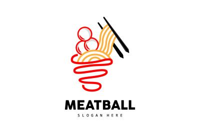 Köfte Logo Vektör Fast Food ŞablonuV8